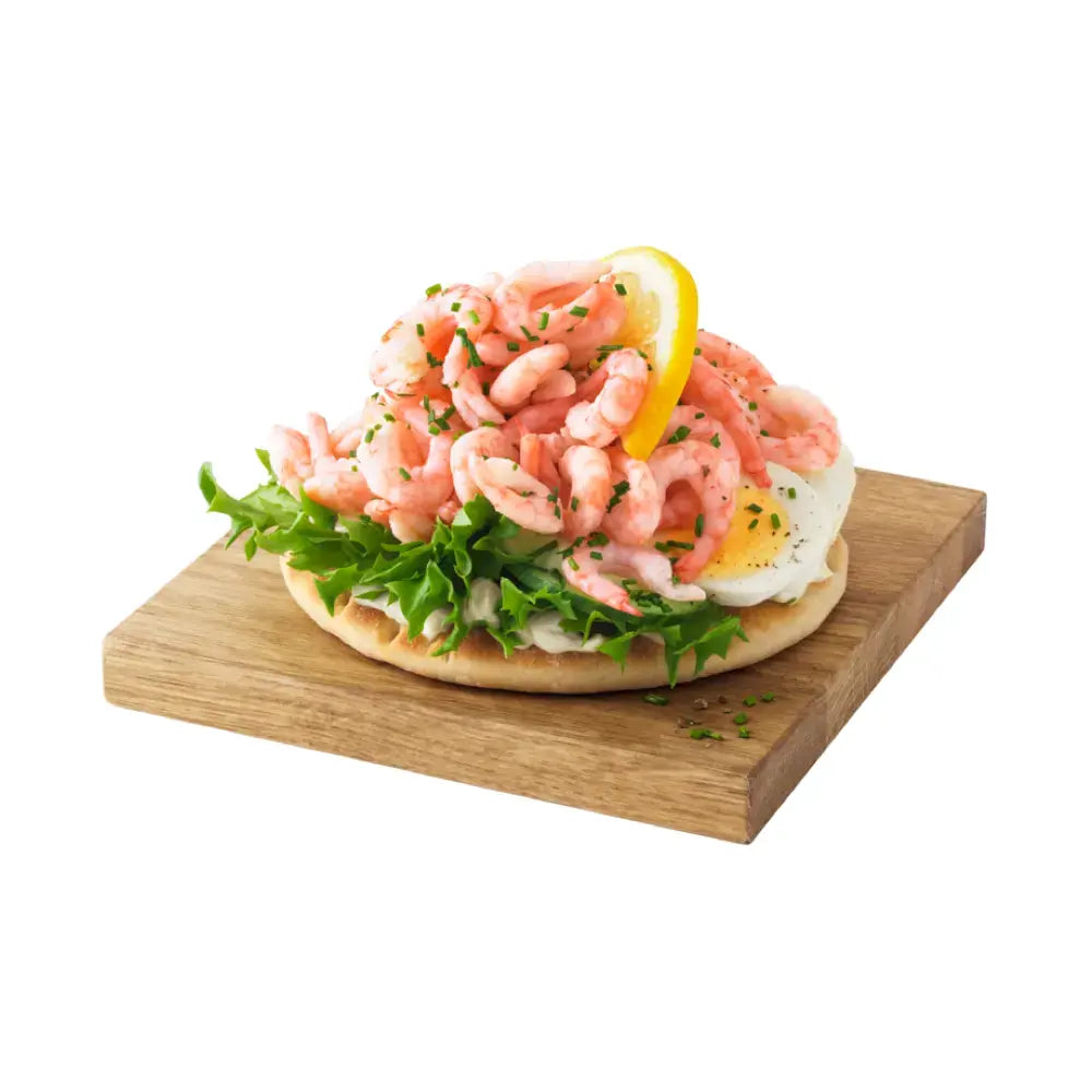 Räkmacka ljust bröd